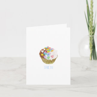 Remerciements Carte de Cupcake Hearts