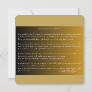 Remerciements Carte de déclaration pour enfants à billet unique