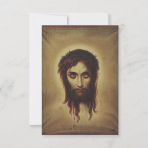 Remerciements Carte de dévotion Sainte Face de Jésus