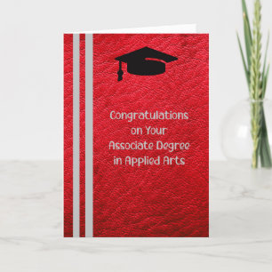 Remerciements Carte de diplôme d'associé en arts appliqués