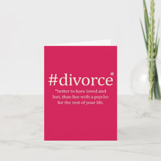 Remerciements Carte de divorce drôle