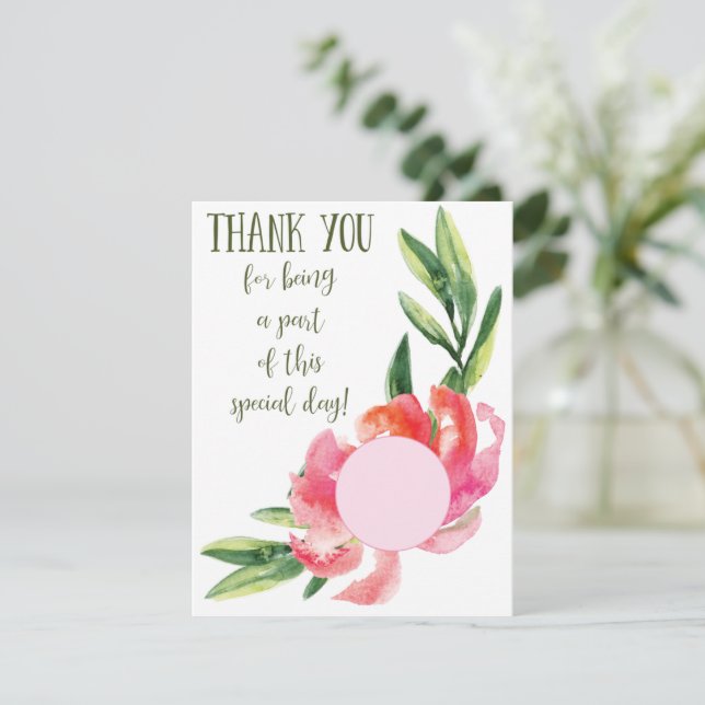 Remerciements Carte de faveur EOS balaise à lèvre (Debout devant)