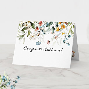Remerciements Carte de félicitations avec fleurs hollandaises du