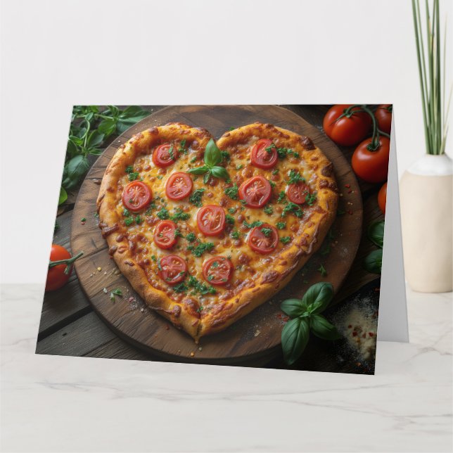 REMERCIEMENTS CARTE DE FÉLICITATIONS DE MARIAGE PIZZA (Devant)