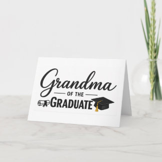 Remerciements Carte de félicitations Grand-mère du diplômé | Fiè