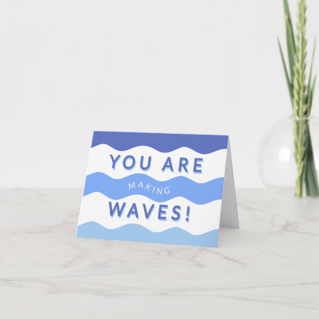 Remerciements Carte de félicitations Vous faites des vagues (Devant)