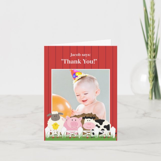 Remerciements Carte de ferme de photo de remerciement (Devant)