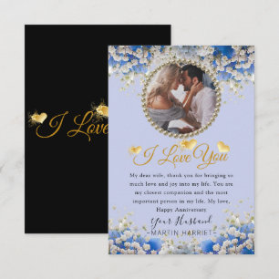 Remerciements Carte de Fête d'Anniversaire de Mariage avec Photo