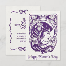 Carte de Fête des Femmes | Violet Personnalisé