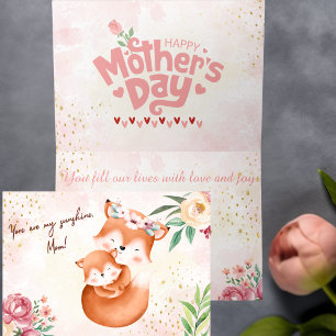 Remerciements Carte de fête des mères de charming Fox