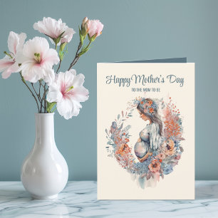 Remerciements Carte de fête des mères de fleurs d’aquarelle pour