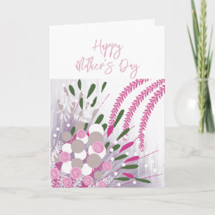 Remerciements Carte de Fête des Mères Florale Moderne Abstraite