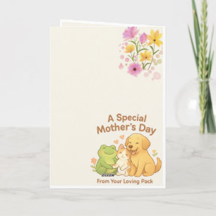 Remerciements Carte de fête des mères kawaii - De la part du gro