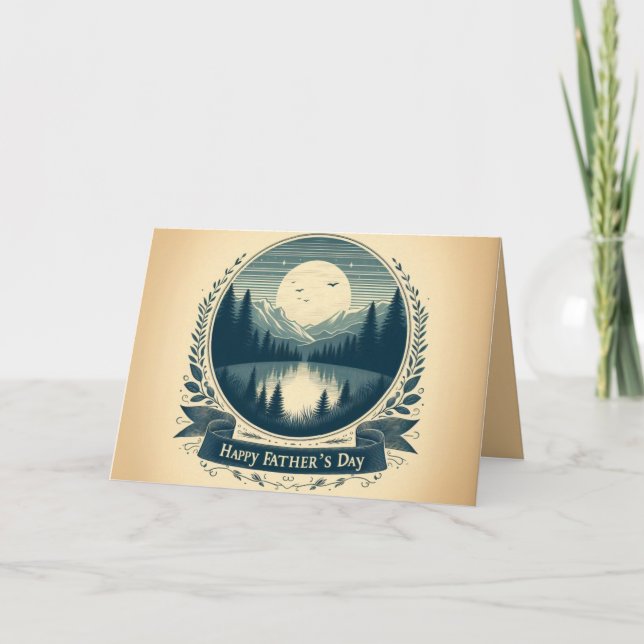 Remerciements Carte de Fête des pères personnalisée avec verso d (Devant)