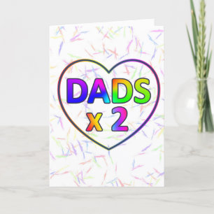 Remerciements Carte de fête du père de deux papas