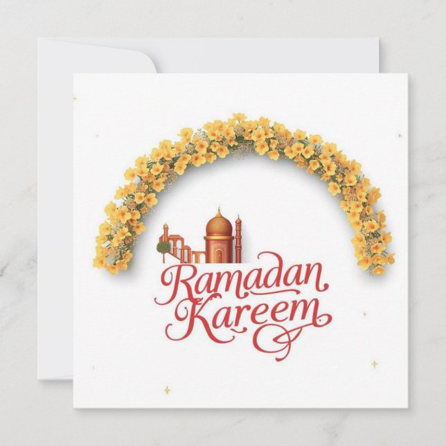 Remerciements Carte de fête Ramadan Kareem (Devant)