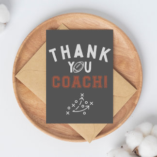 Remerciements Carte de fin de saison pour l'entraîneur de footba