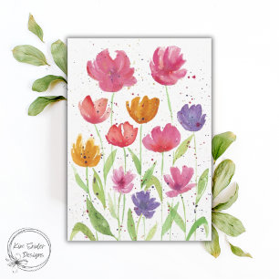 Remerciements Carte de fleurs sauvages