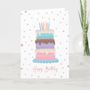 Remerciements Carte de gâteau d'anniversaire Confetti