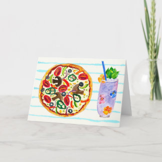 Remerciements Carte de gourmand pour pizza et cocktail