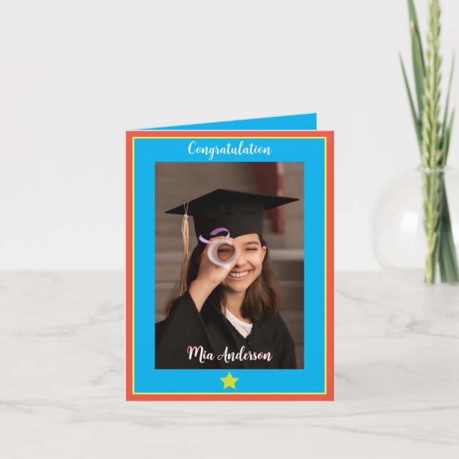 Remerciements Carte de graduation Little Superstar (Devant)