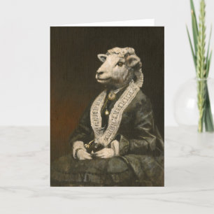 Remerciements Carte de Grey Lady Ewe Victorian