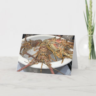 Remerciements Carte de homard me frappe vers le haut<Blank Insid