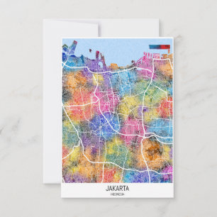 Remerciements Carte de Jakarta Indonésie