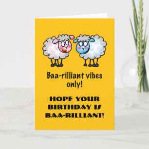 Remerciements Carte de jeu d'anniversaire pour mouton amusant -