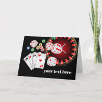 Carte de jeu de poker, casino, carte de remercieme