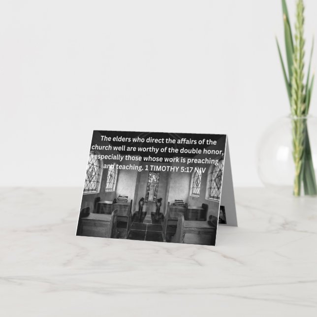 REMERCIEMENTS CARTE DE JOUR D'APPRÉCIATION CLERGIQUE 2 (Devant)