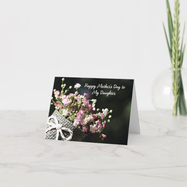 REMERCIEMENTS CARTE DE JOUR DE LA MÈRE POUR LA FILLE (Devant)