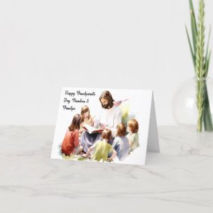 Remerciements Carte de jour des grands-parents religieux Dieu et