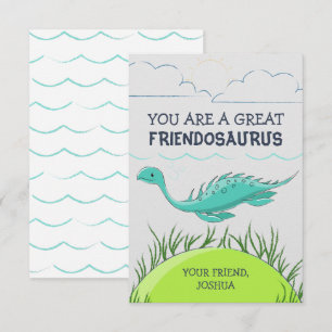 Remerciements Carte de jour Dinosaur Valentines pour enfants