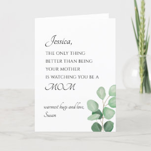 Remerciements Carte de jour pour les mères pleines de sens à la 