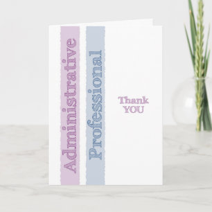 Remerciements Carte de jour professionnelle administrative