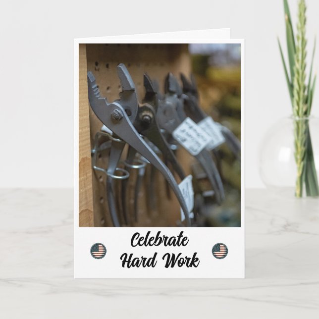 Remerciements Carte de la journée du travail pour réussir la réd (Devant)