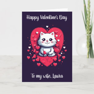 Remerciements Carte de la Saint-Valentin de la femme