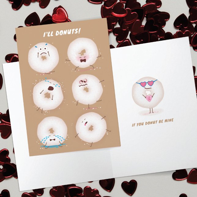 Remerciements Carte de la Saint-Valentin Donuts Go Nuts (Créateur téléchargé)