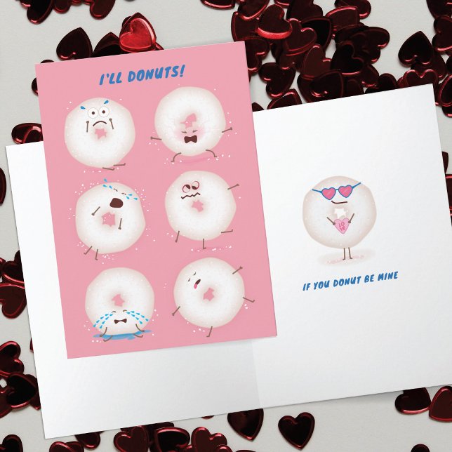 Remerciements Carte de la Saint-Valentin Donuts Go Nuts (Créateur téléchargé)