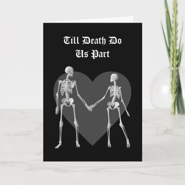 Remerciements Carte de la Saint-Valentin Grise Jusqu'à Ce que la (Devant)