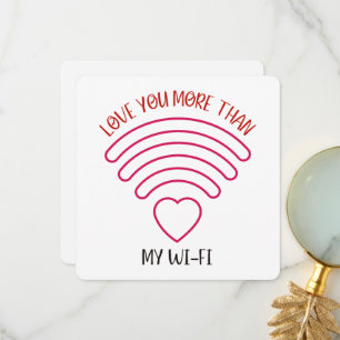 Remerciements Carte de la Saint-Valentin 'Je t'aime plus'