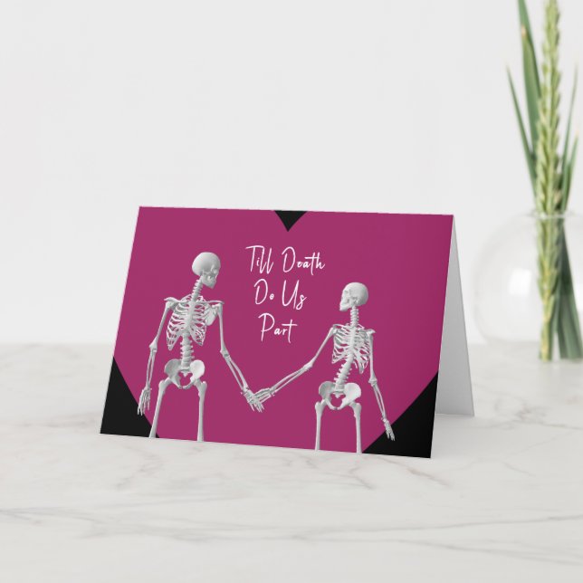 Remerciements Carte de la Saint-Valentin 'Jusqu'à ce que la mort (Devant)
