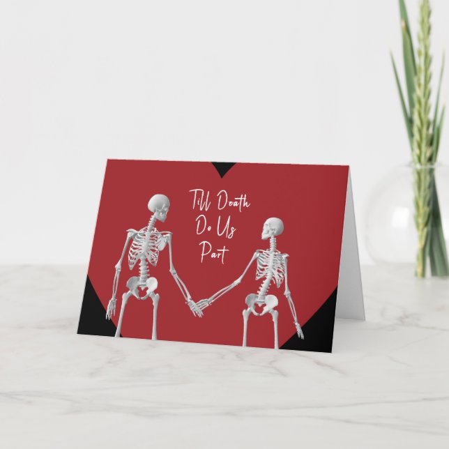 Remerciements Carte de la Saint-Valentin 'Jusqu'à ce que la mort (Devant)