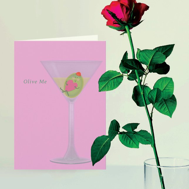 Remerciements Carte de la Saint-Valentin Olive et Martini (Créateur téléchargé)