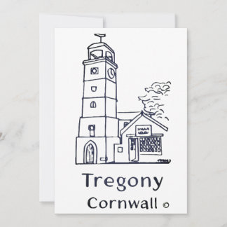 Remerciements carte de la tour de l'horloge de Tregony