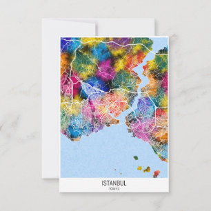 Remerciements Carte de la ville d'Istanbul Türkiye