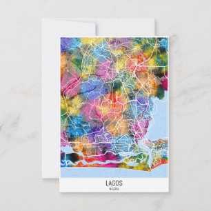 Remerciements Carte de Lagos Nigeria