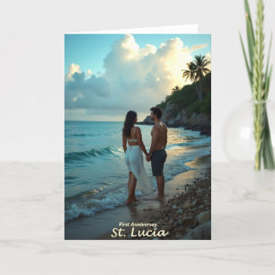 Remerciements Carte de lune de miel des Caraïbes pour l'annivers