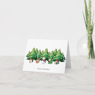 Remerciements Carte de lutin de Noël